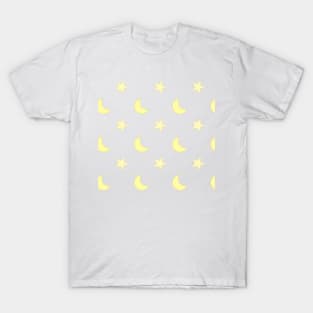 Moon and Star Pattern T-Shirt